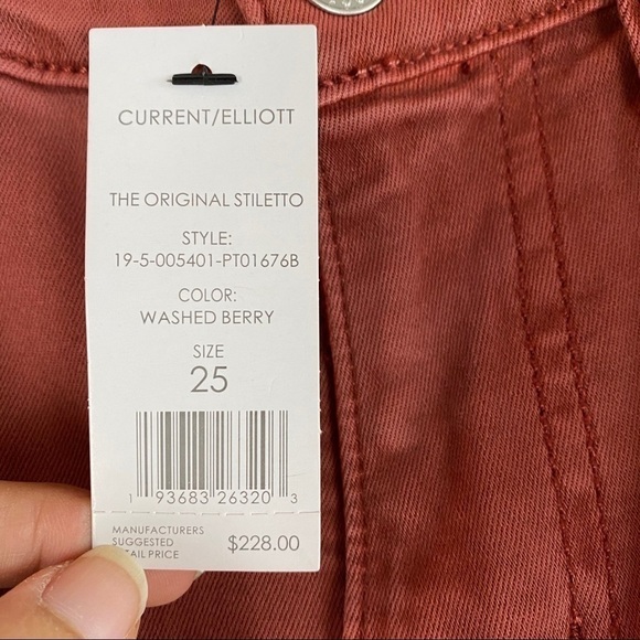 Current Elliott The Original Stiletto Berry Pants - Picture 4 of 7